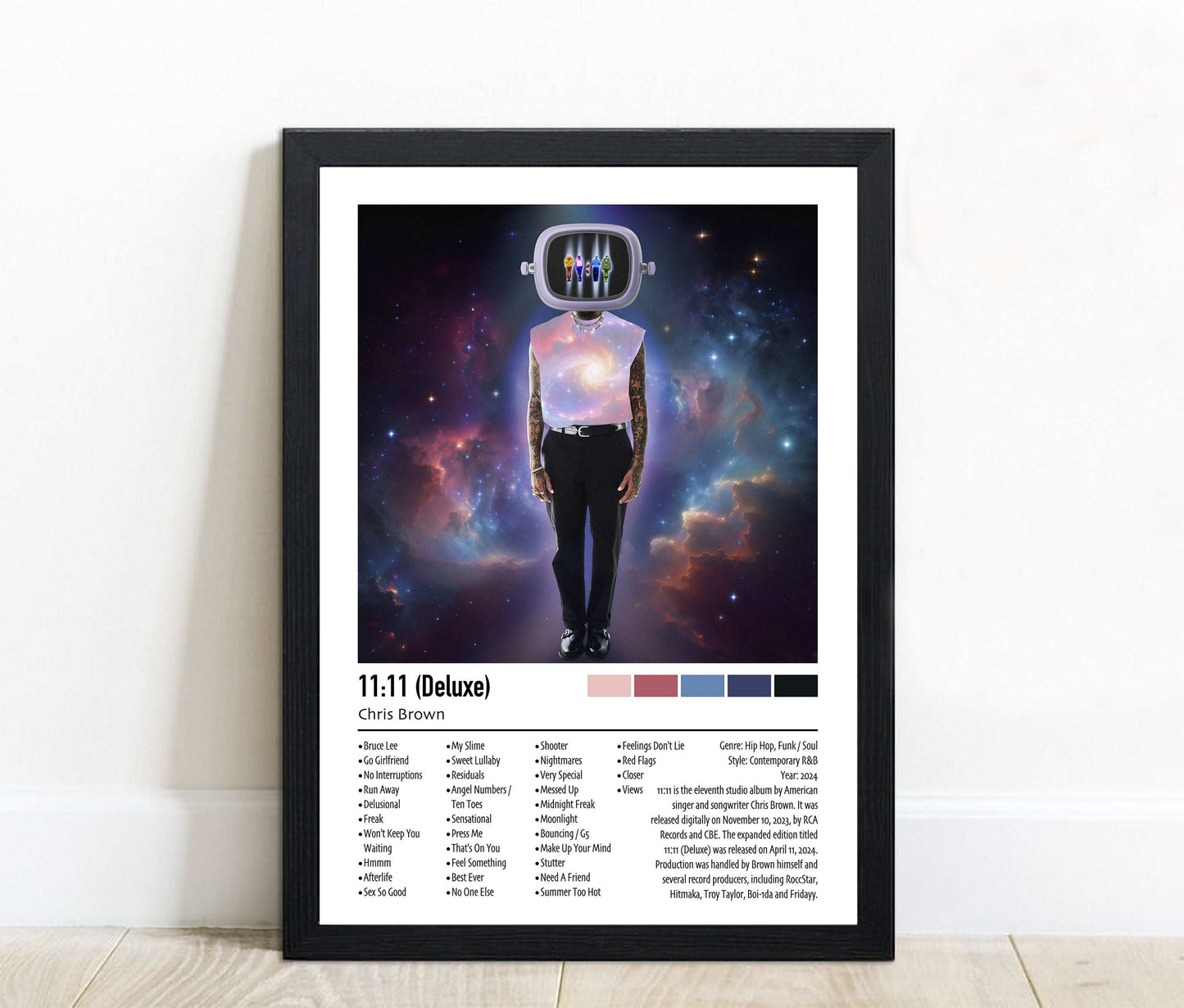 Chris Brown | 11:11 (Deluxe) | Custom Album Cover Poster Print