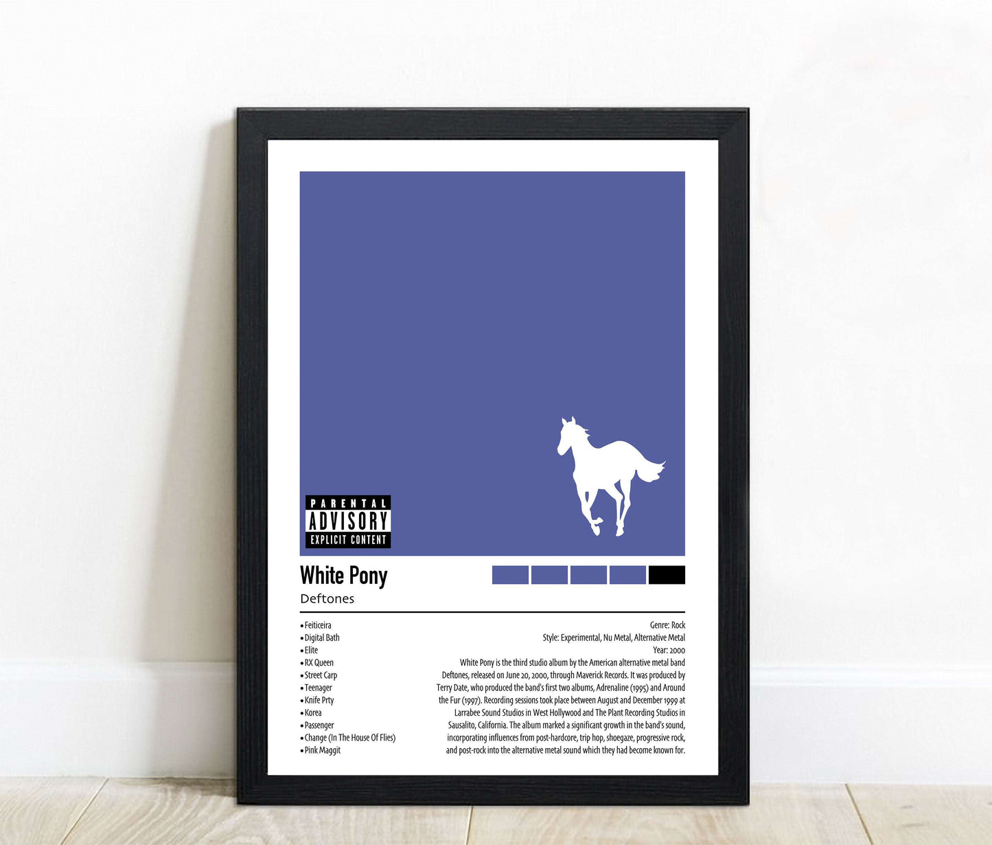 Deftones | White Pony | Custom Album Cover Poster Print