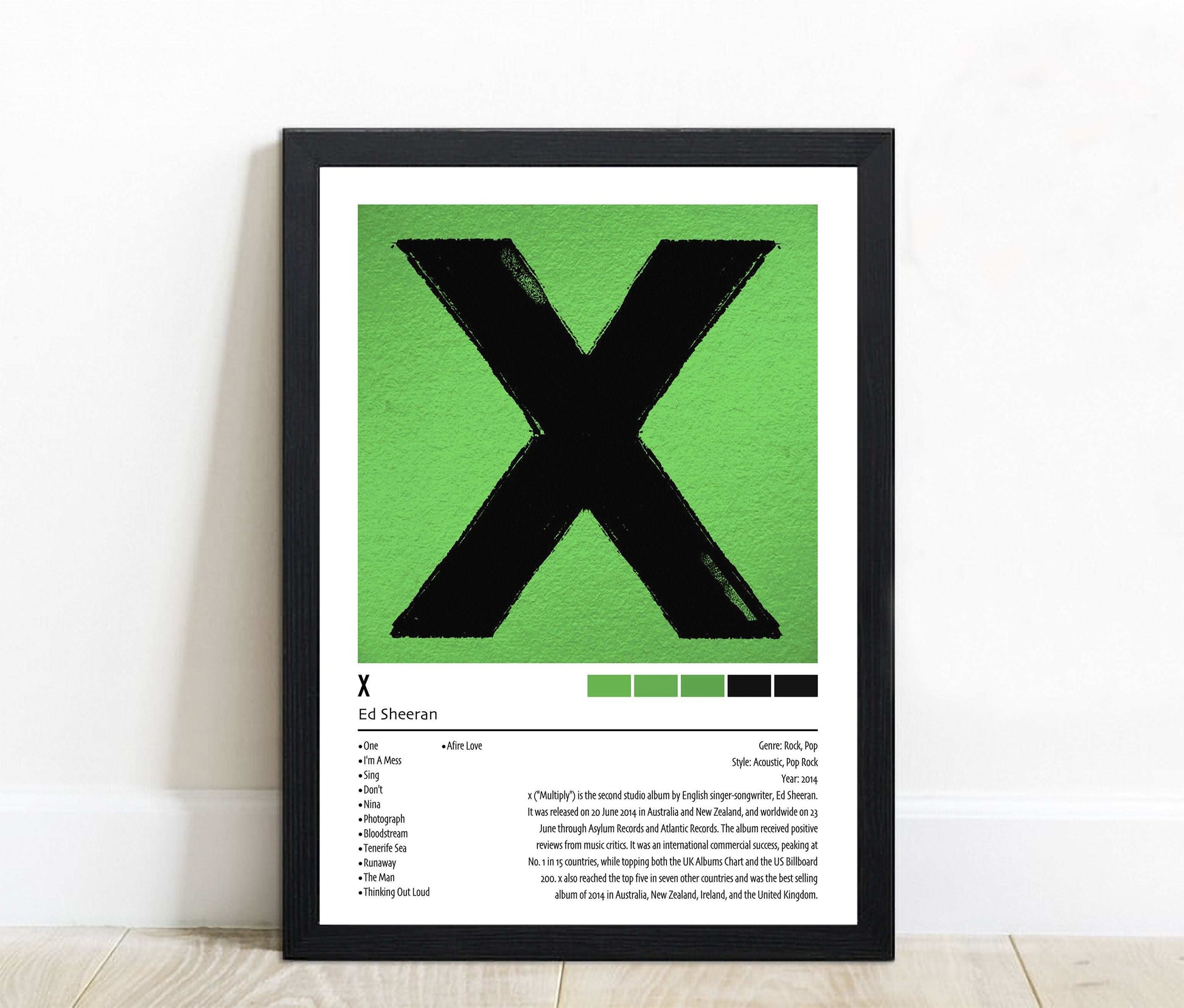 Ed Sheeran | Multiply | Custom Album Cover Poster Print