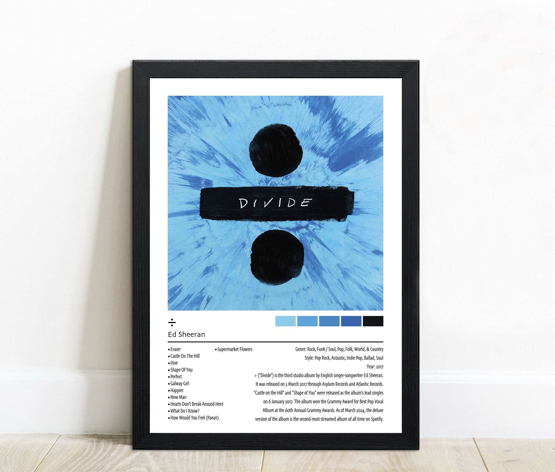 Ed Sheeran | Divide | Custom Album Cover Poster Print