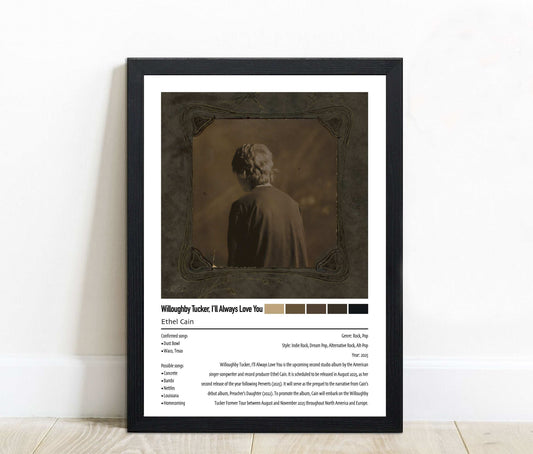Ethel Cain | Willoughby Tucker, I'll Always Love You | Custom Album Cover Poster Print