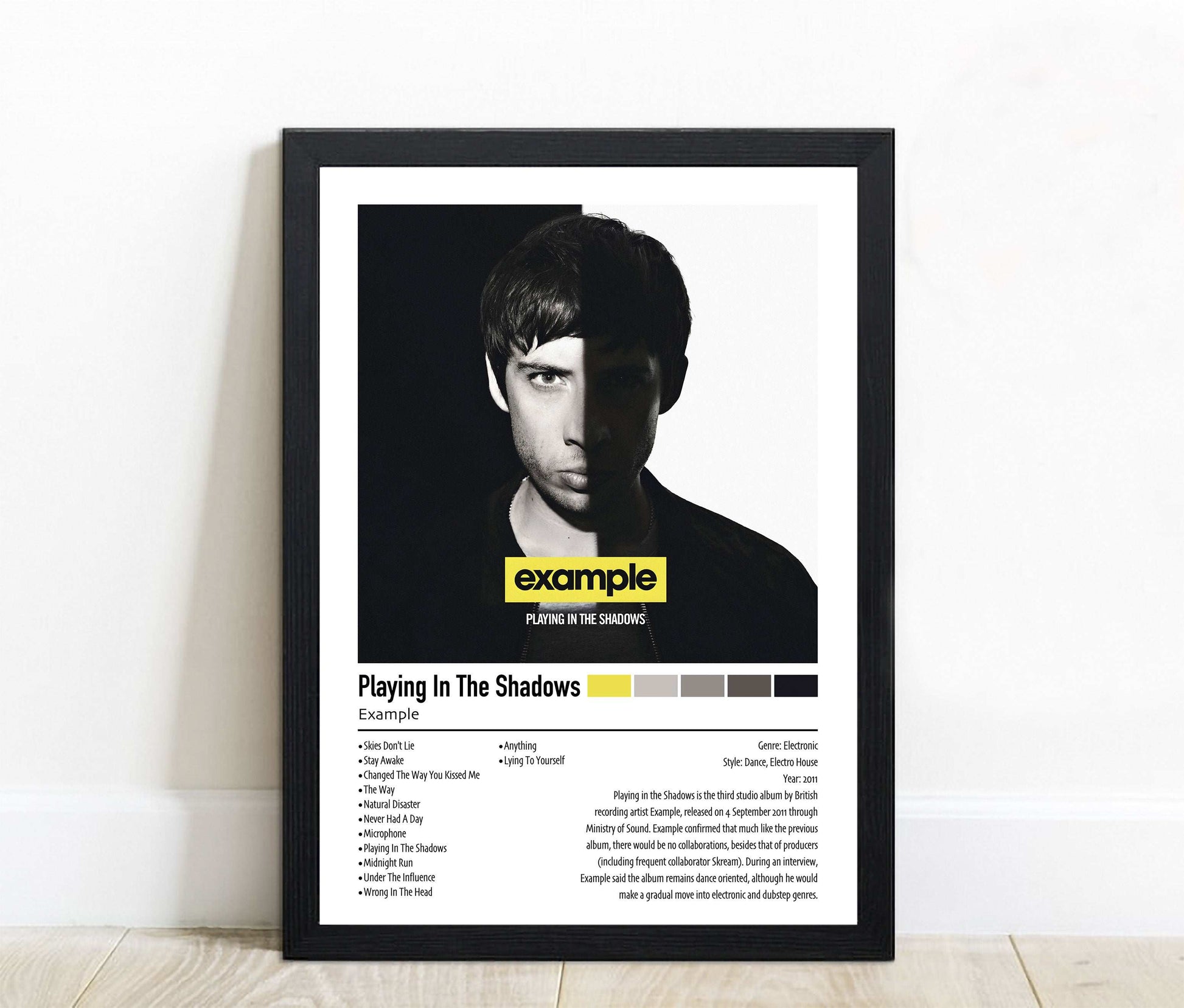 Example | Playing In The Shadows | Custom Album Cover Poster Print