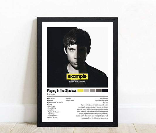 Example | Playing In The Shadows | Custom Album Cover Poster Print