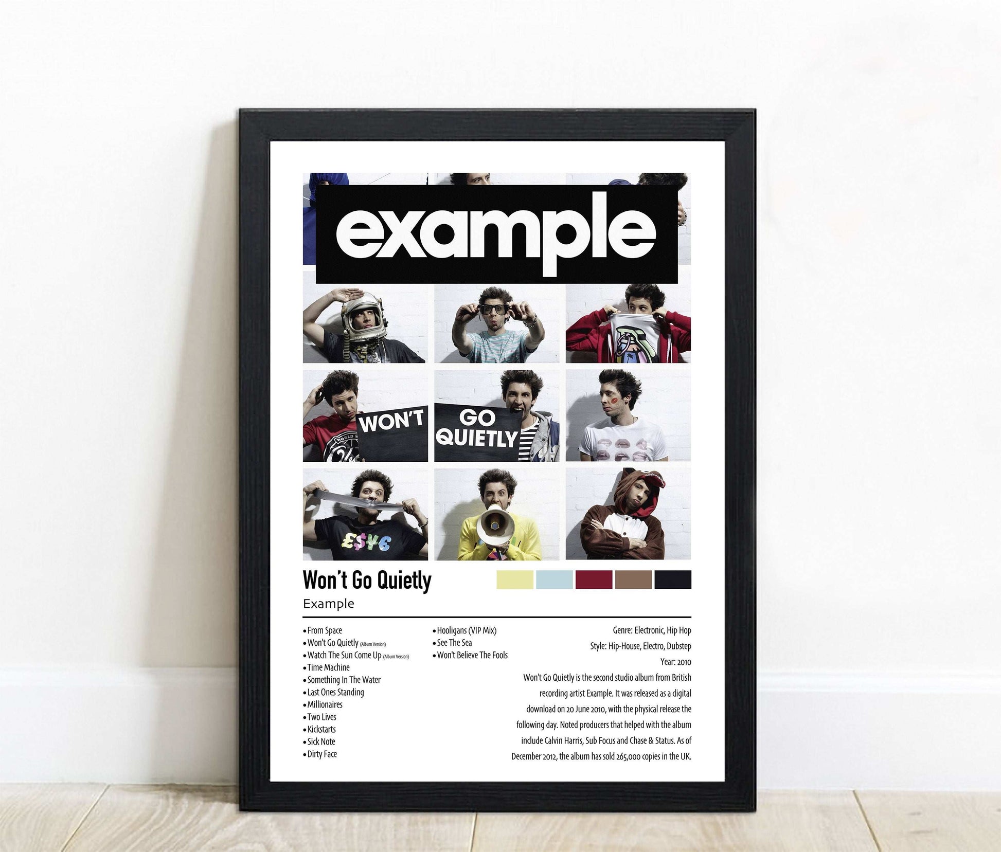 Example | Won't Go Quietly | Custom Album Cover Poster Print