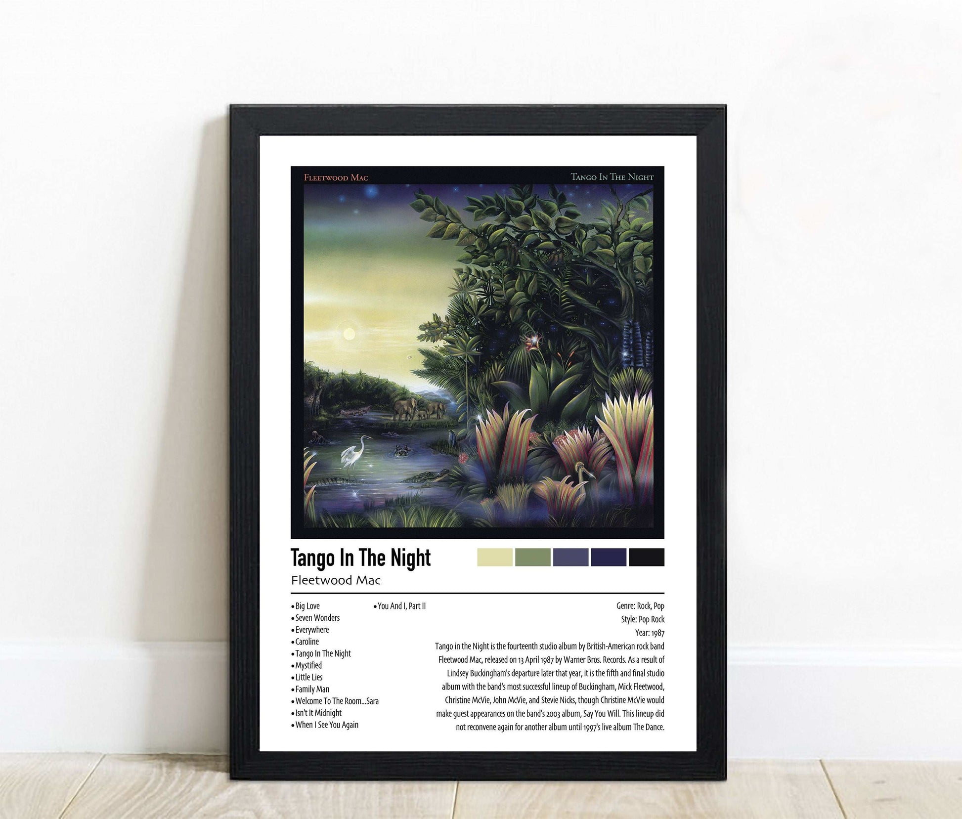 Fleetwood Mac | Tango In The Night | Custom Album Cover Poster Print