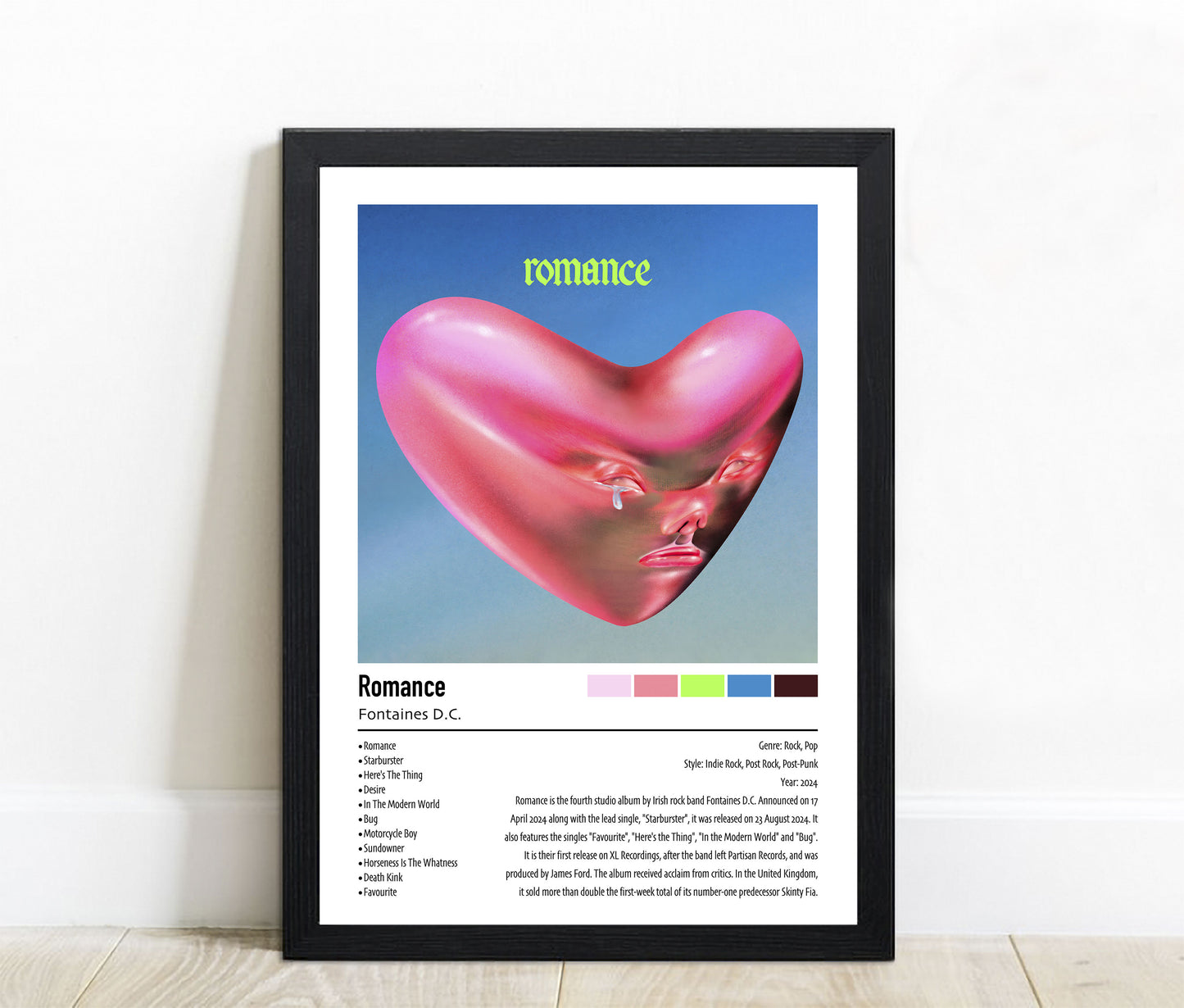 Fontaines D.C. | Romance | Custom Album Cover Poster Print