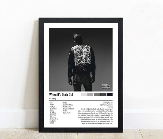 G-Eazy | When It's Dark Out | Custom Album Cover Poster Print