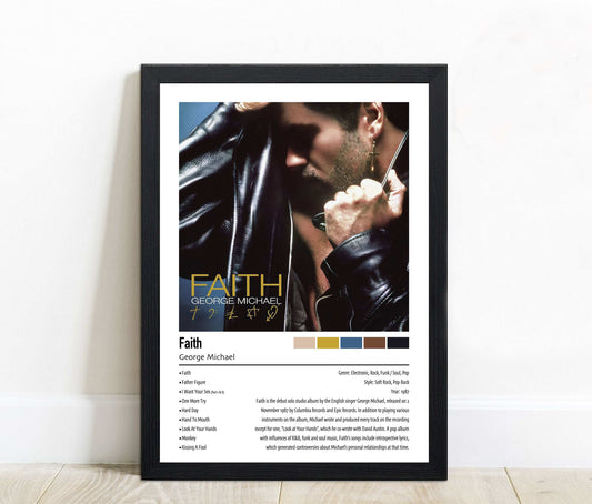 George Michael | Faith | Custom Album Cover Poster Print