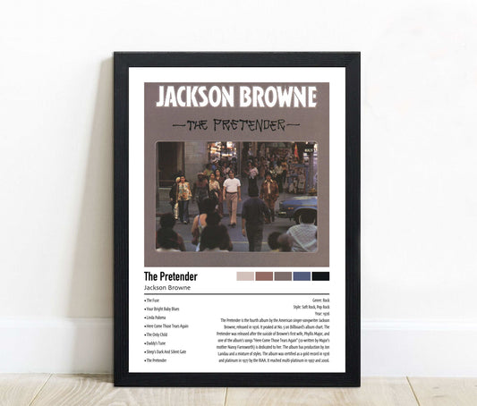 Jackson Browne | The Pretender | Custom Album Cover Poster Print