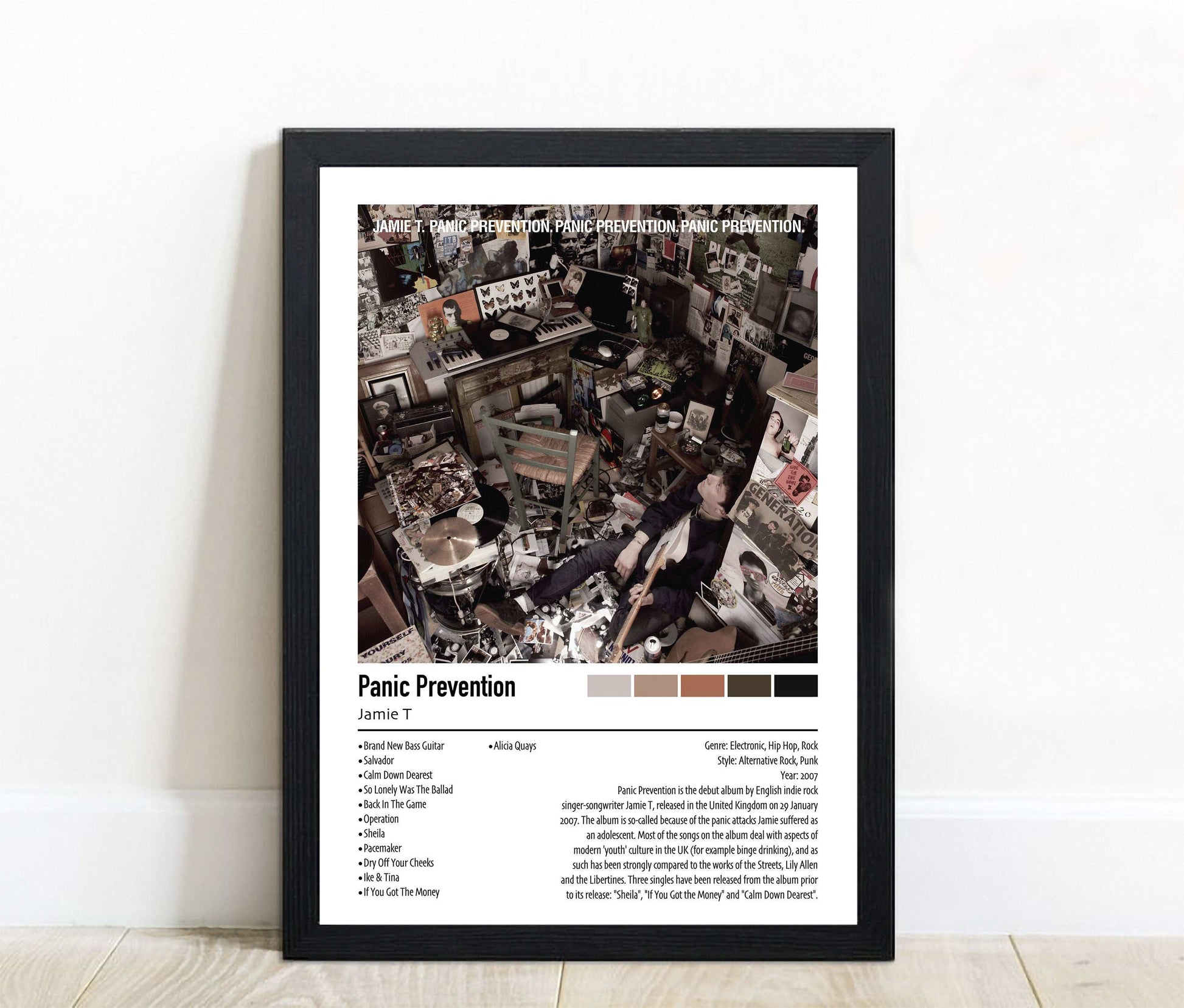 Jamie T | Panic Prevention | Custom Album Cover Poster Print