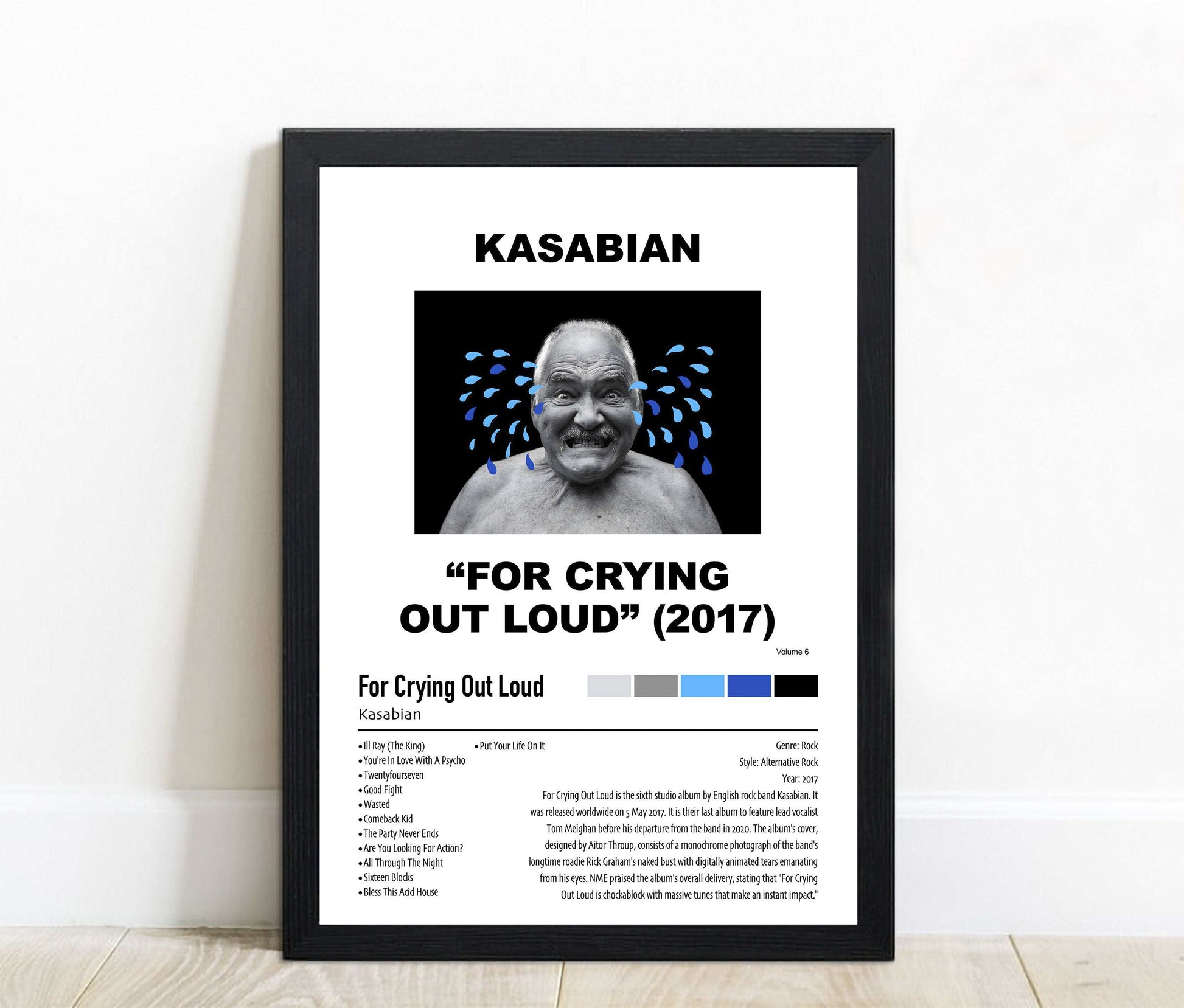 Kasabian | For Crying Out Loud | Custom Album Cover Poster Print