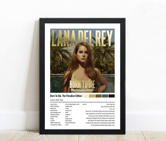Lana Del Rey | Born To Die: The Paradise Edition | Custom Album Cover Poster Print