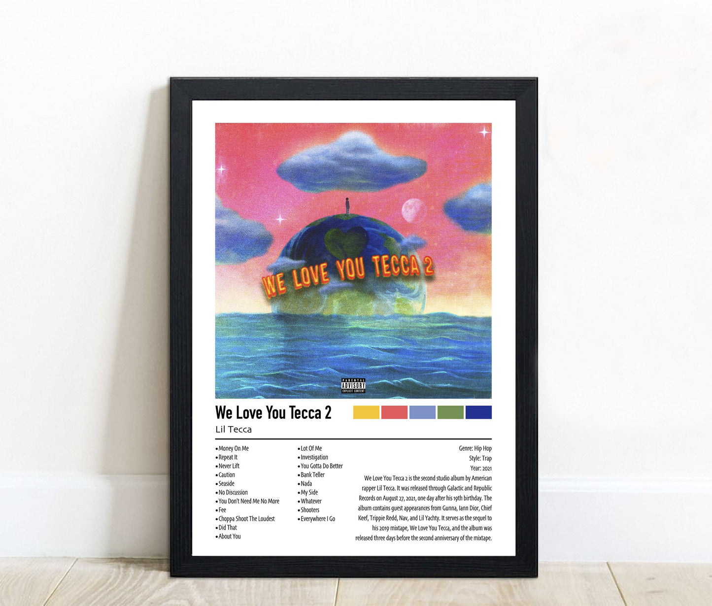 Lil Tecca | We Love You Tecca 2 | Custom Album Cover Poster Print