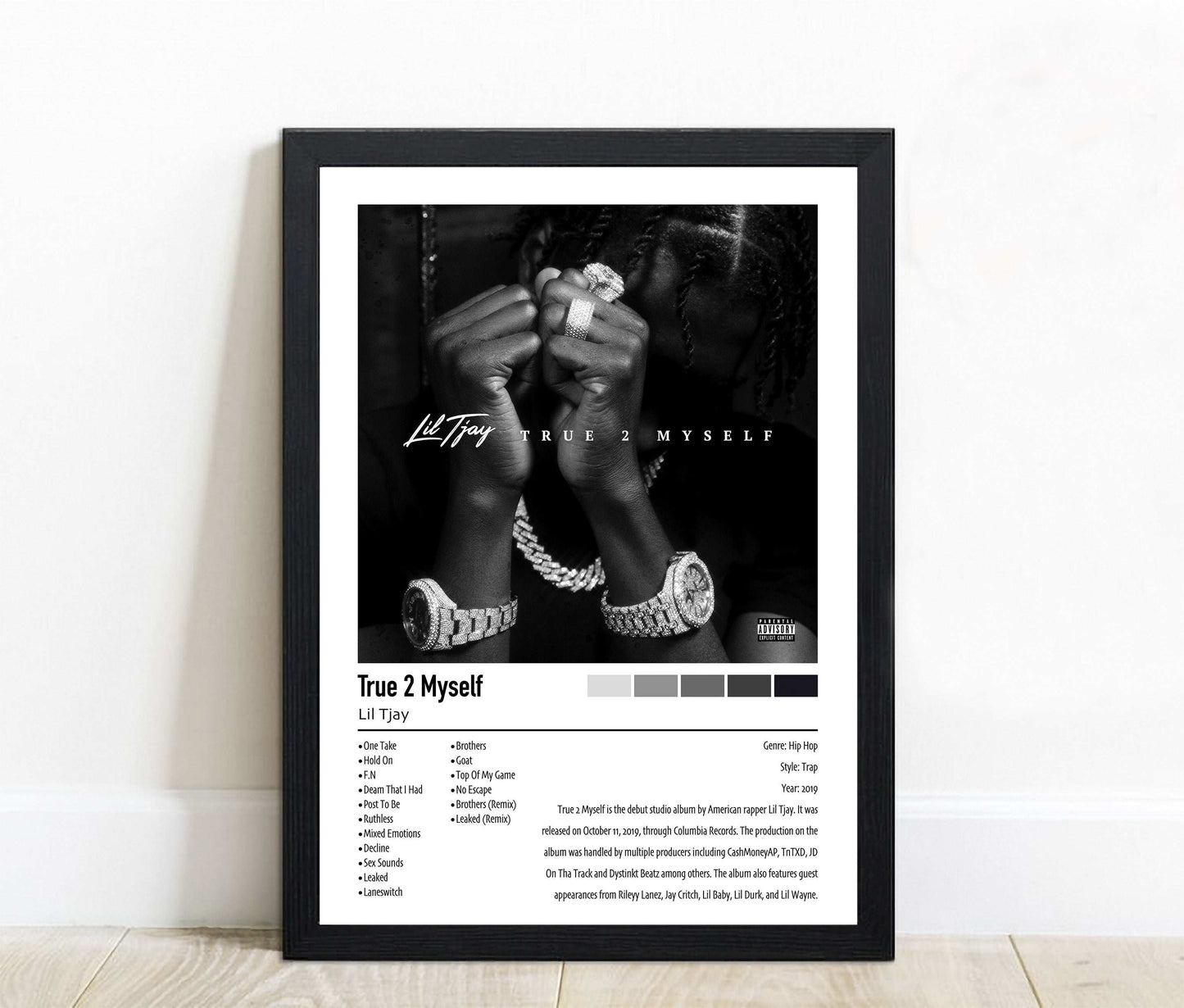 Lil Tjay | True 2 Myself | Custom Album Cover Poster Print