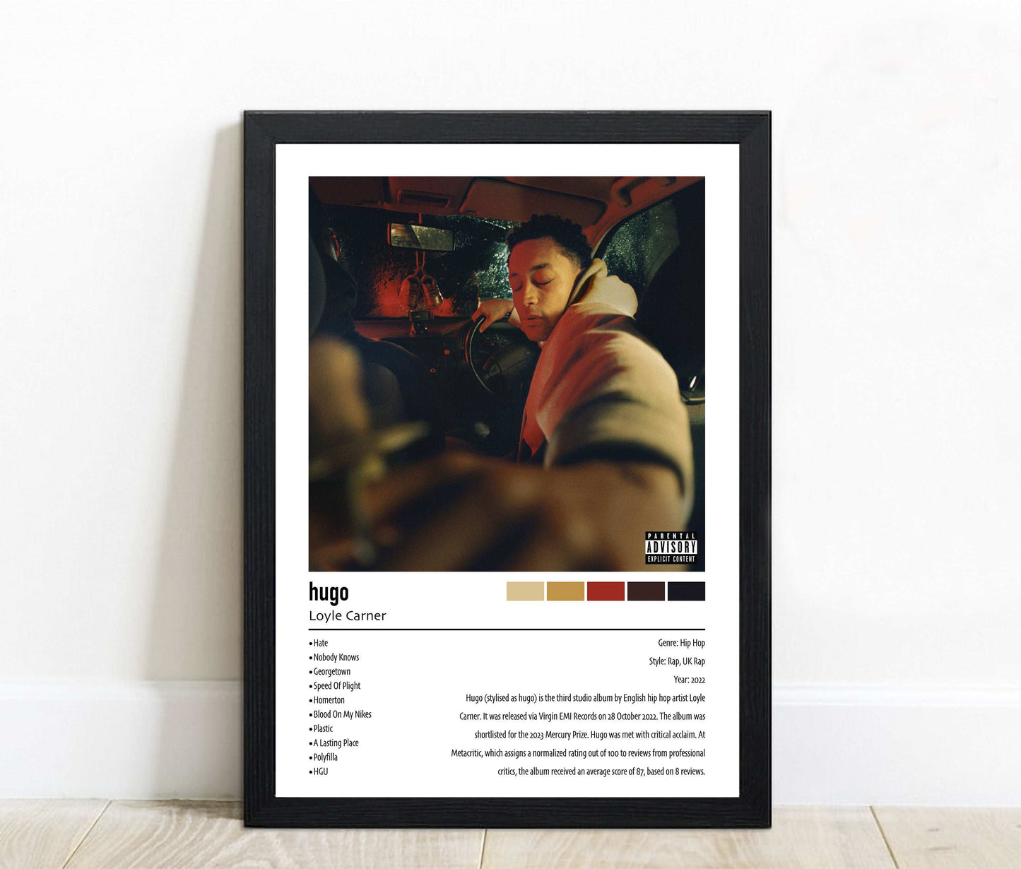 Loyle Carner | hugo | Custom Album Cover Poster Print