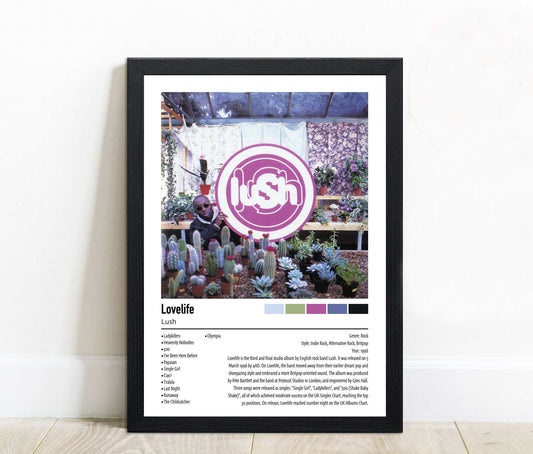 Lush | Lovelife | Custom Album Cover Poster Print
