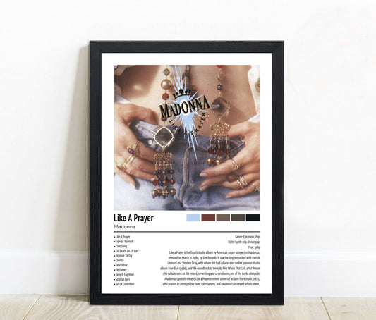 Madonna | Like A Prayer | Custom Album Cover Poster Print