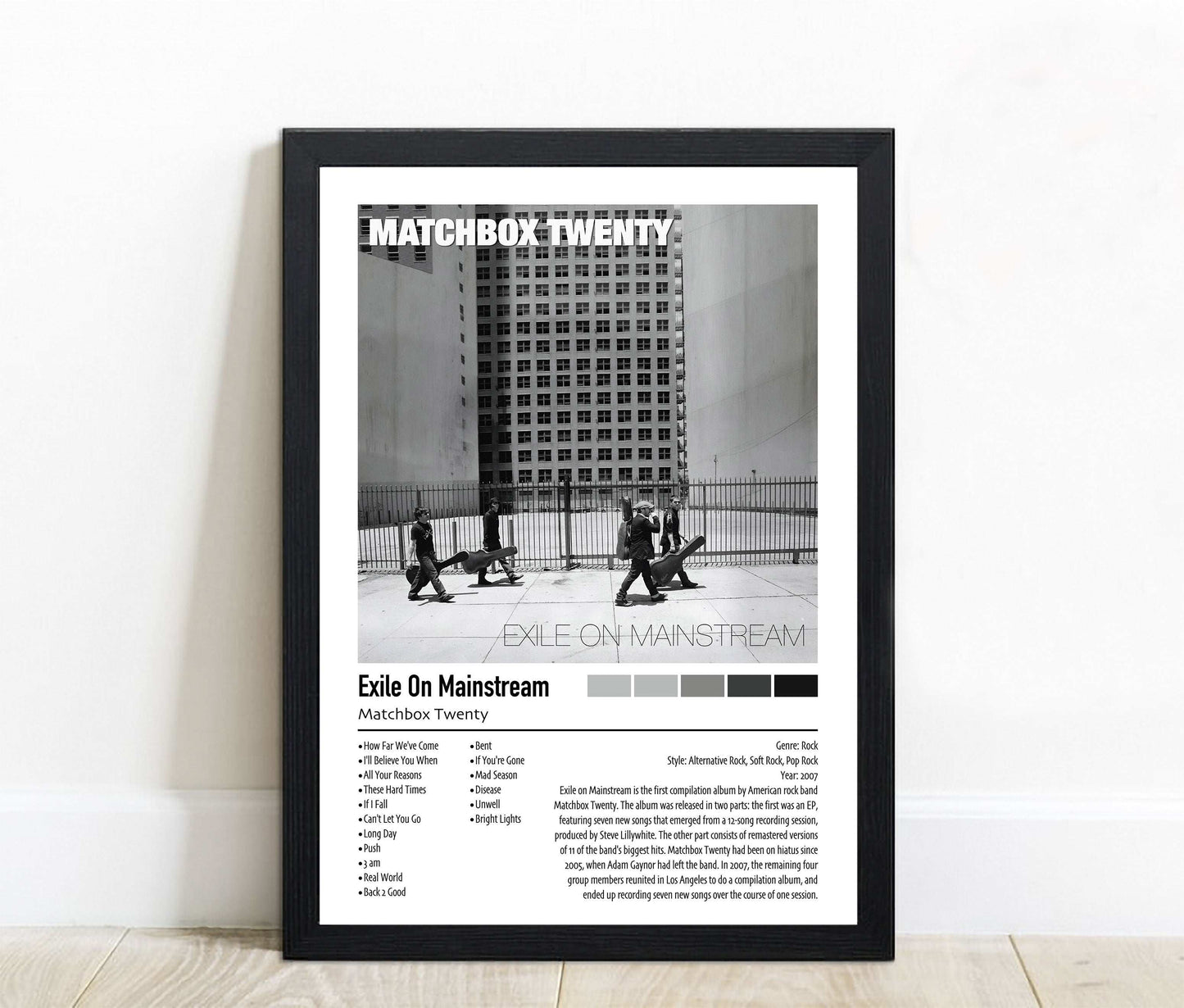 Matchbox Twenty | Exile On Mainstream | Custom Album Cover Poster Print