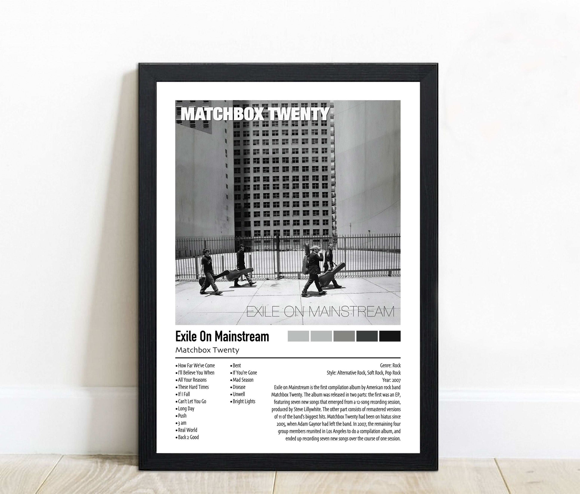Matchbox Twenty | Exile On Mainstream | Custom Album Cover Poster Print