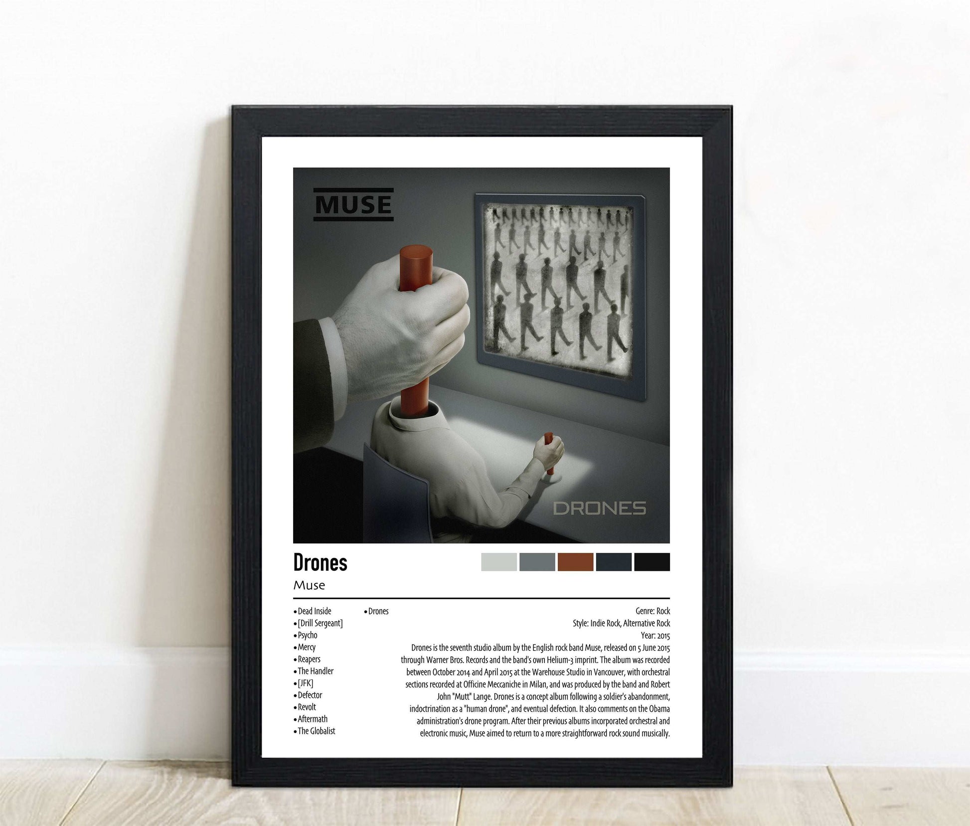 Muse | Drones | Custom Album Cover Poster Print
