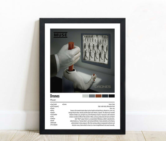 Muse | Drones | Custom Album Cover Poster Print