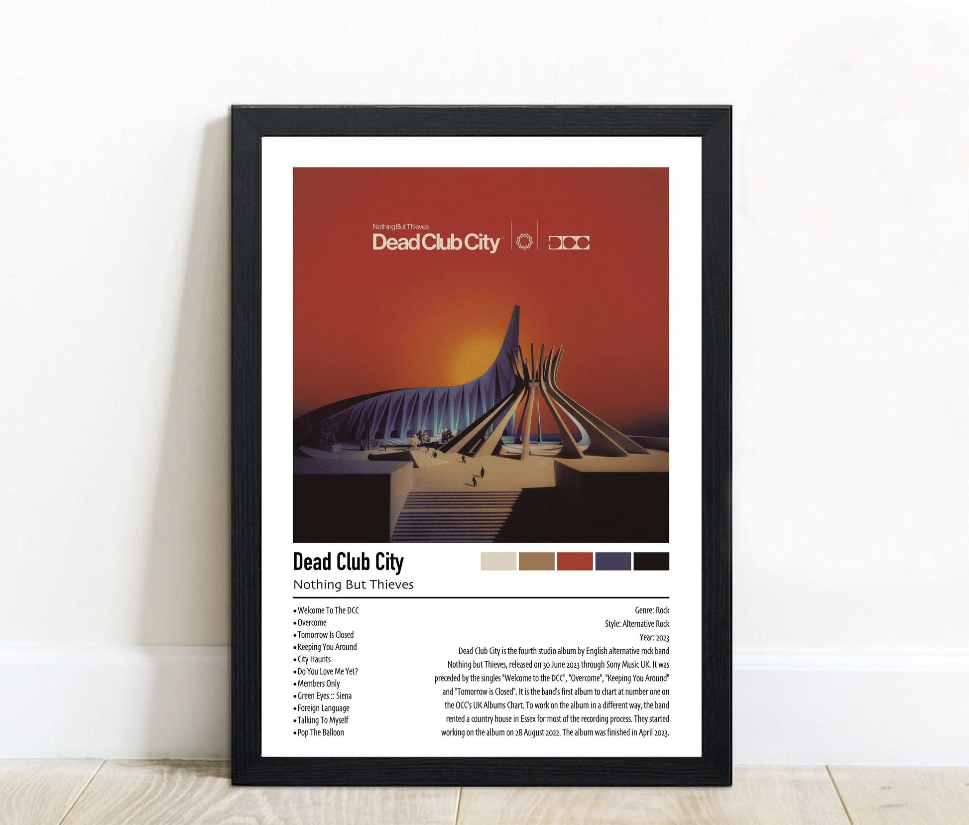 Nothing But Thieves | Dead Club City | Custom Album Cover Poster Print