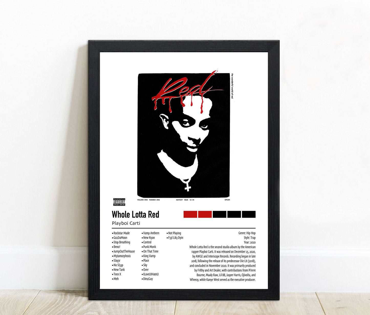 Playboi Carti | Whole Lotta Red | Custom Album Cover Poster Print