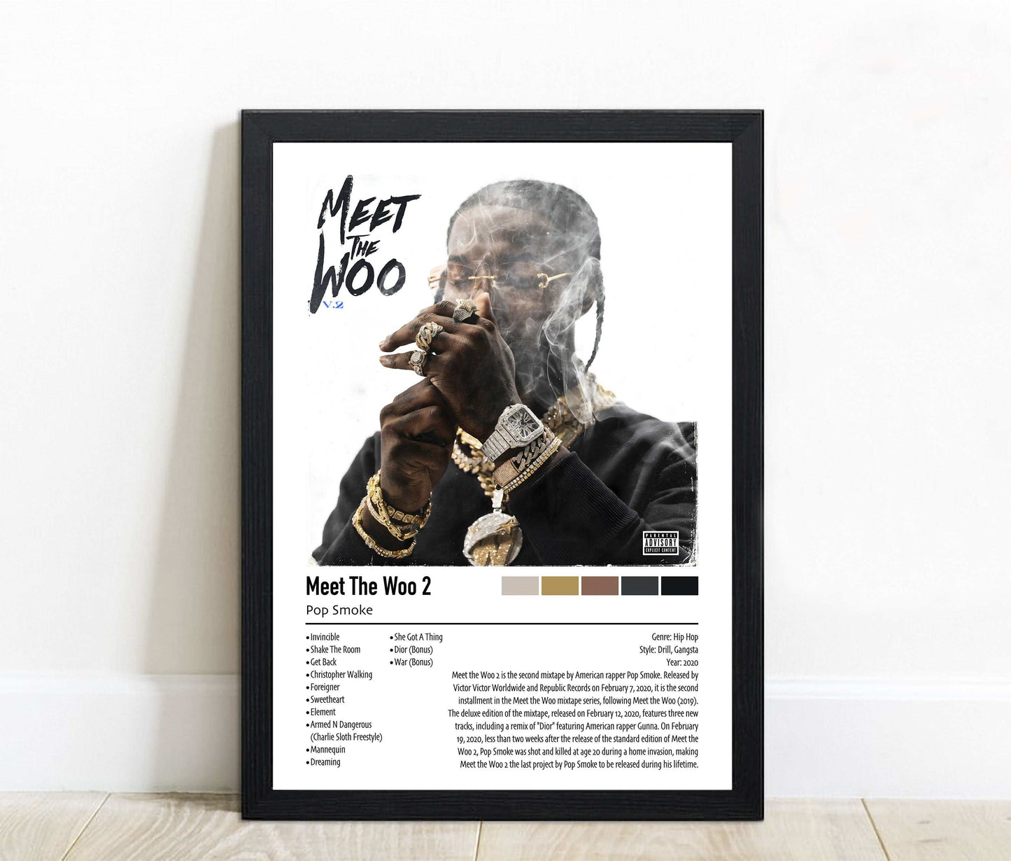 Pop Smoke | Meet The Woo 2 | Custom Album Cover Poster Print