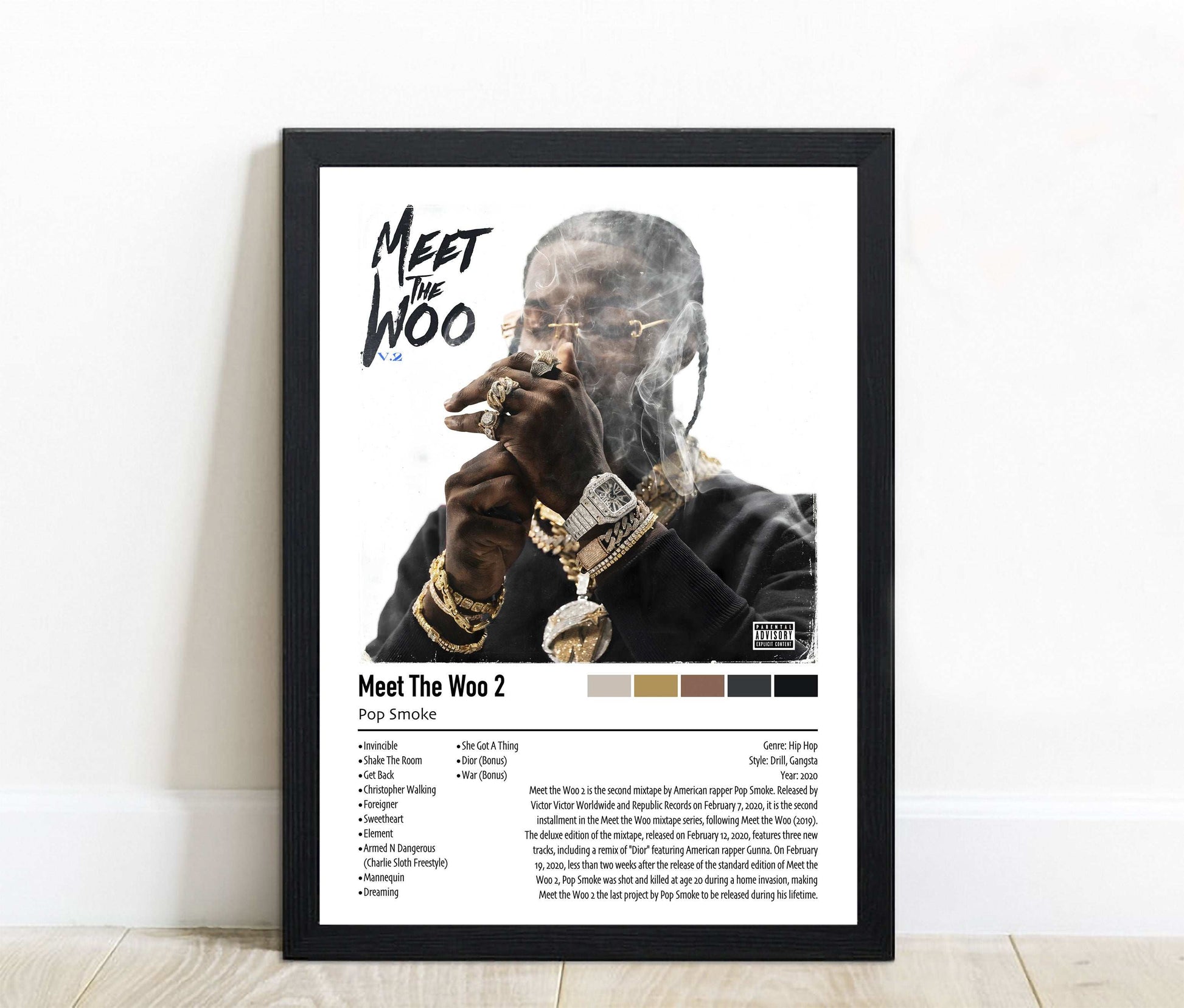 Pop Smoke | Meet The Woo 2 | Custom Album Cover Poster Print