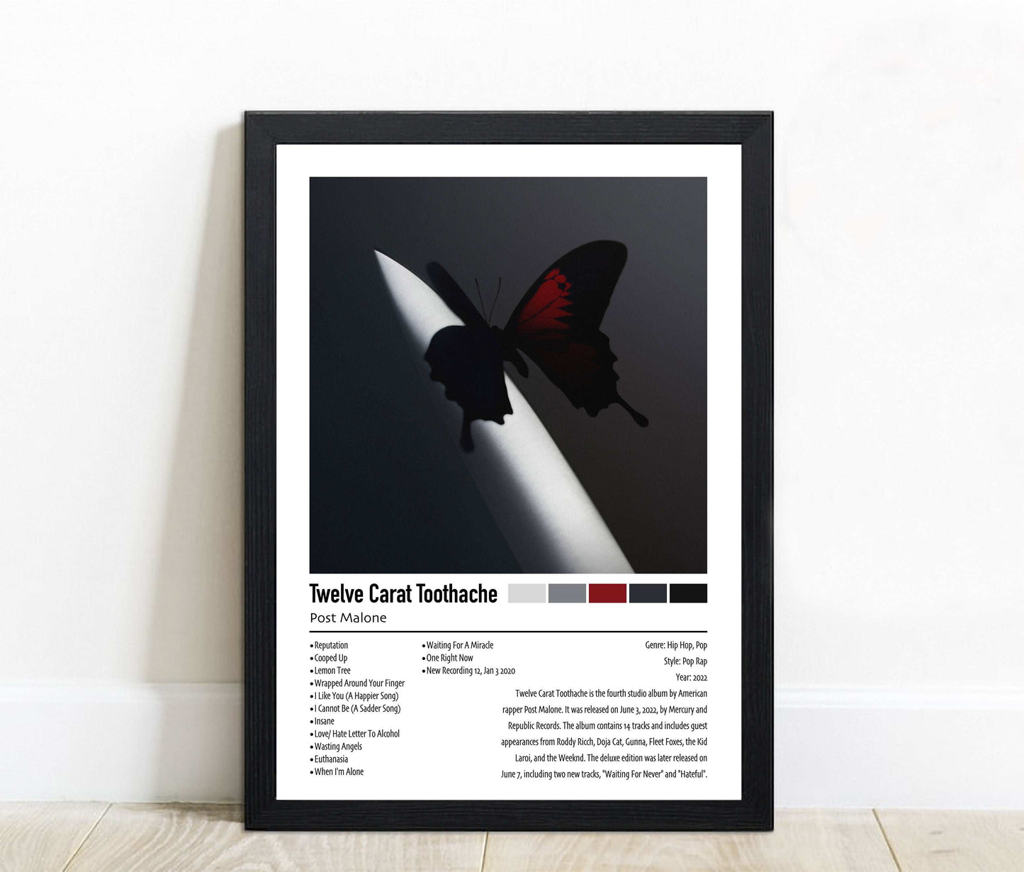 Post Malone | Twelve Carat Toothache | Custom Album Cover Poster Print