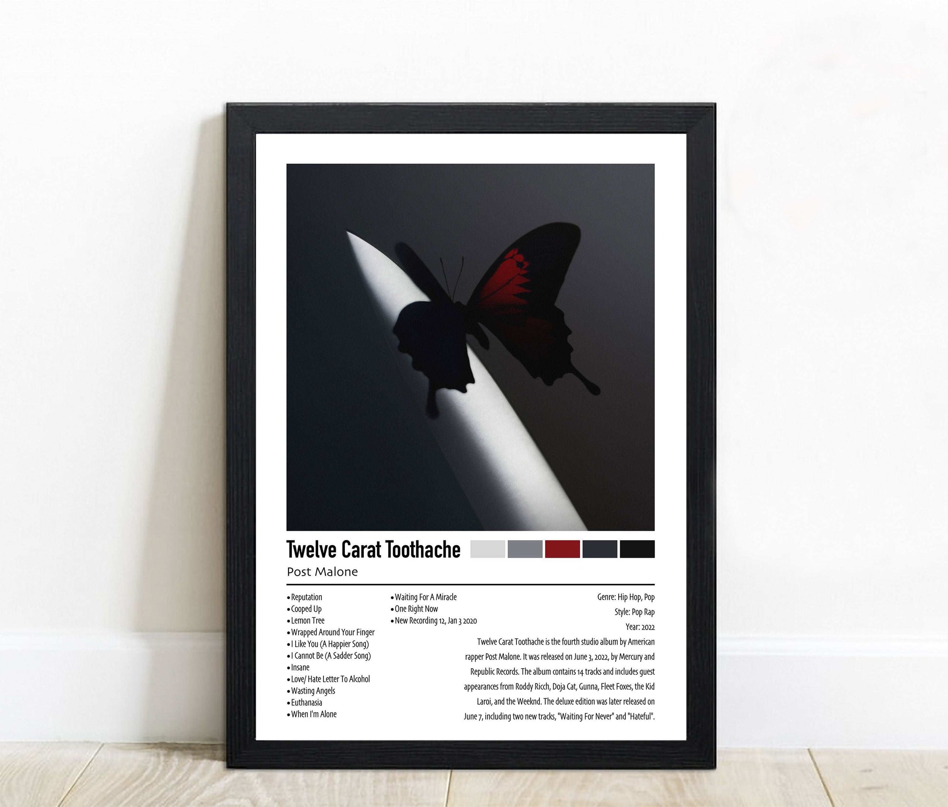 Post Malone | Twelve Carat Toothache | Custom Album Cover Poster Print