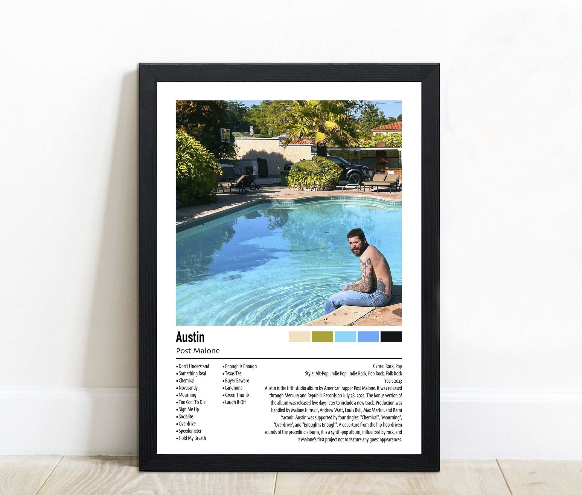 Post Malone | Austin | Custom Album Cover Poster Print