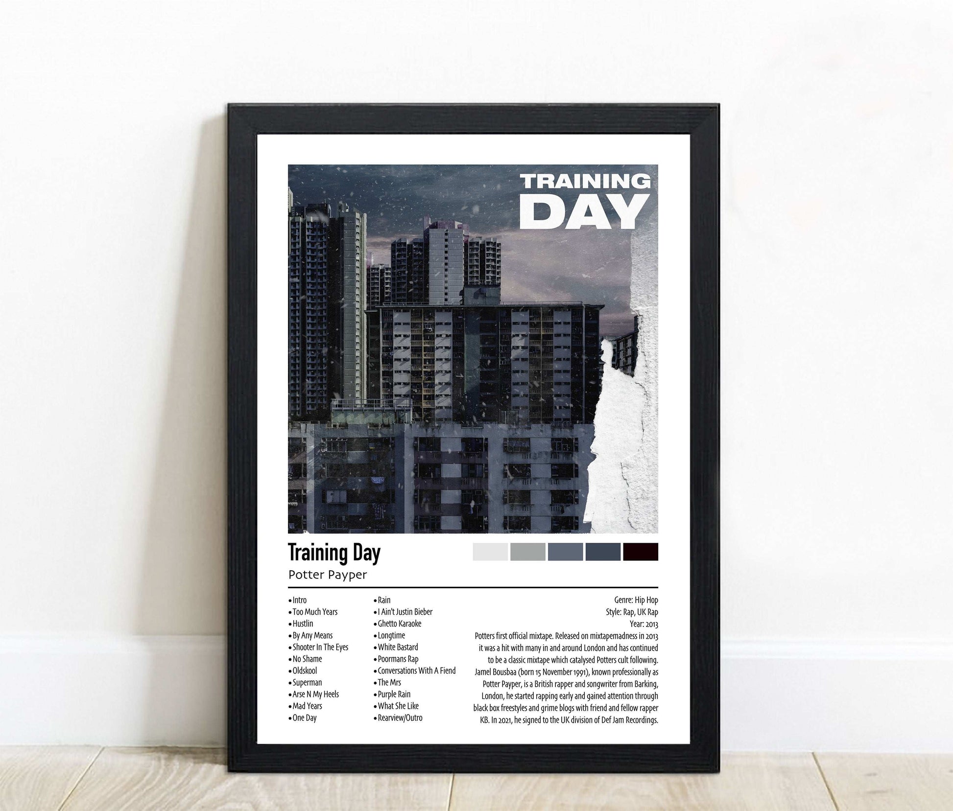 Potter Payper | Training Day | Custom Album Cover Poster Print