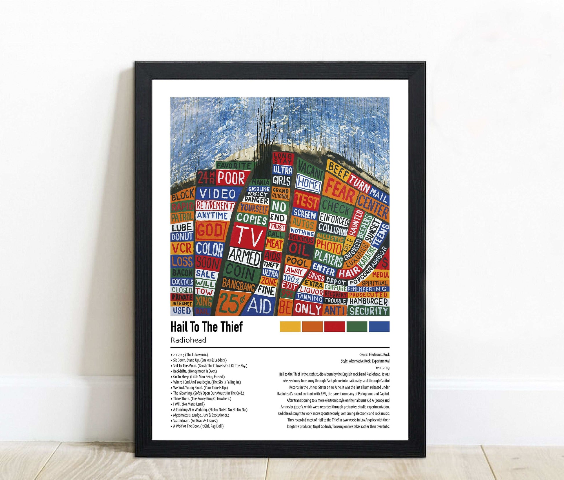 Radiohead | Hail To The Thief | Custom Album Cover Poster Print