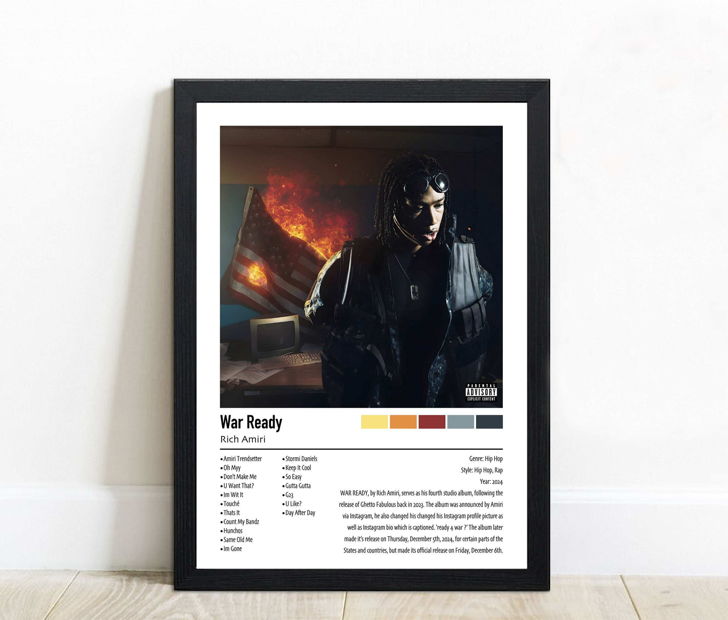 Rich Amiri | War Ready | Custom Album Cover Poster Print