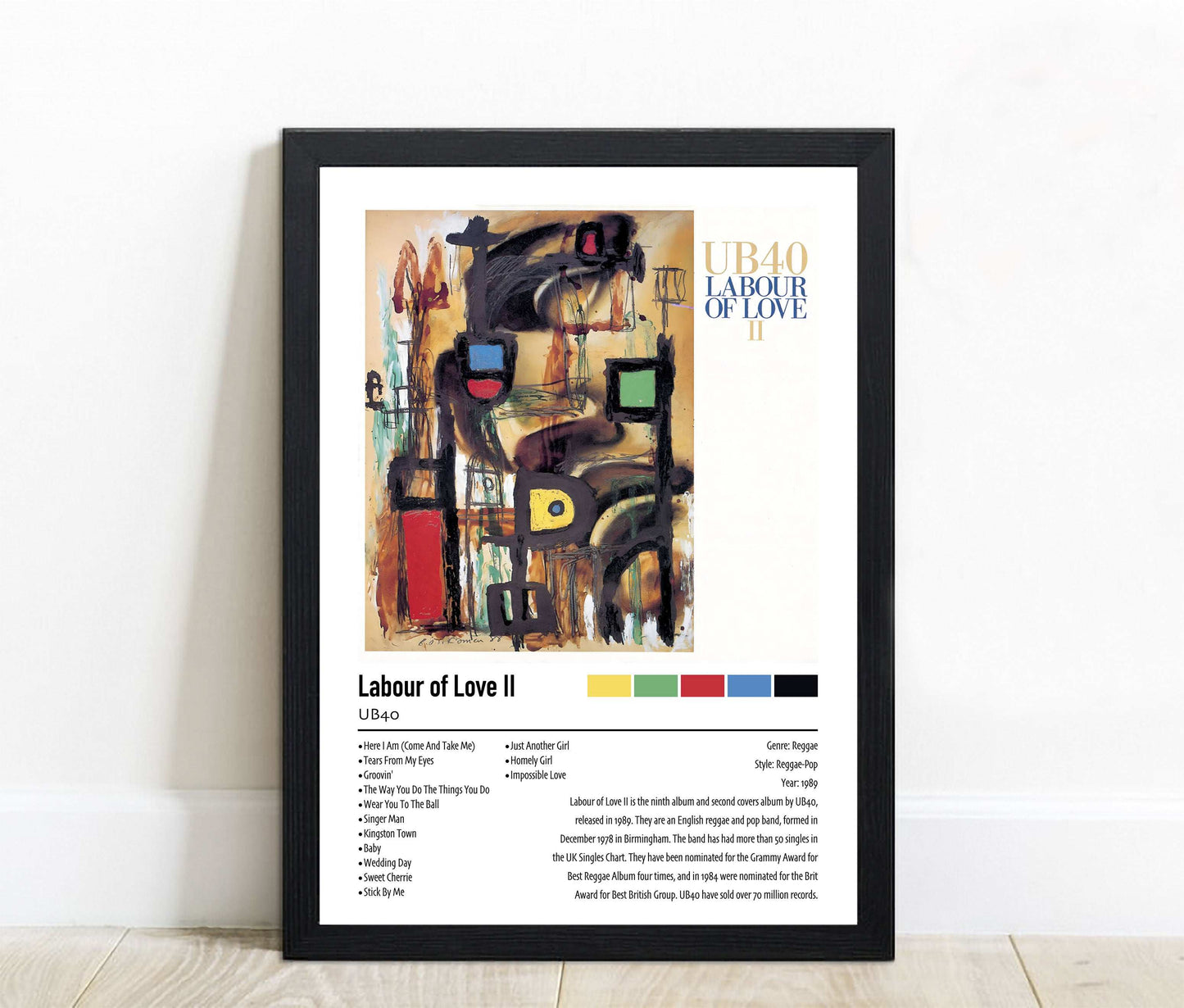 UB40 | Labour of Love Il | Custom Album Cover Poster Print