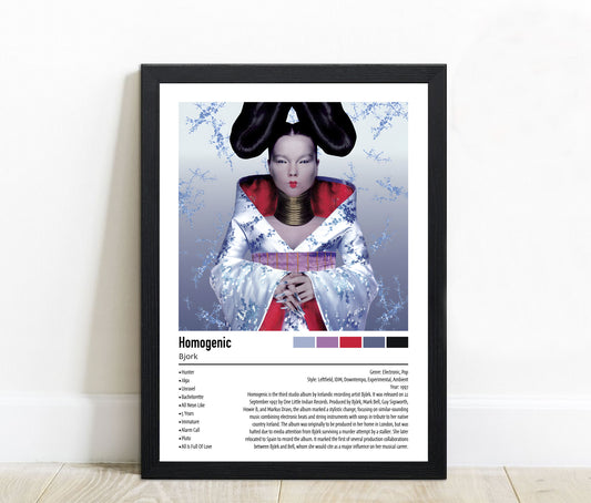 Bjork | Homogenic | Custom Album Cover Poster Print