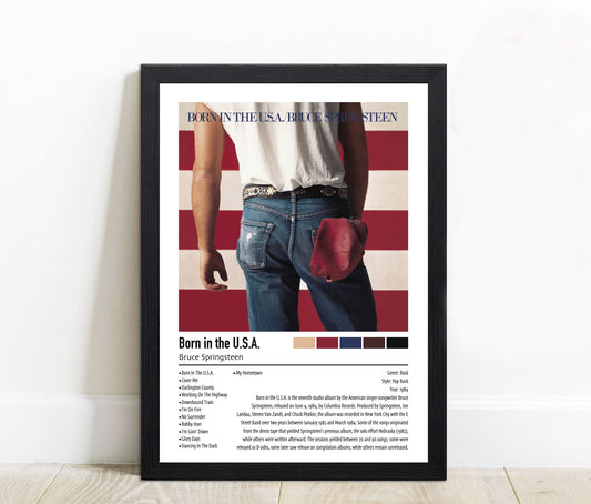 Bruce Springsteen | Born in the U.S.A | Custom Album Cover Poster Print