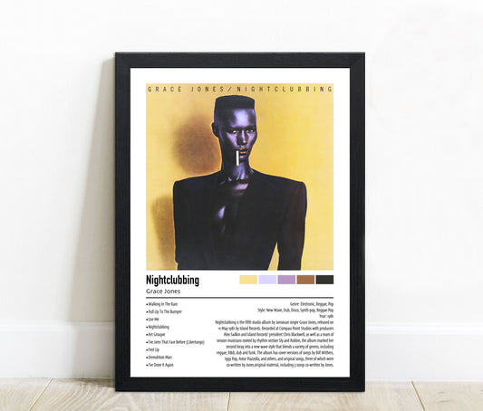 Grace Jones | Nightclubbing | Custom Album Cover Poster Print