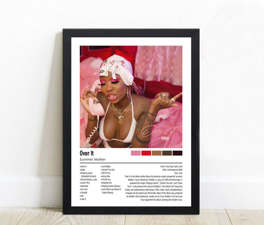 Summer Walker | Over It | Custom Album Cover Poster Print