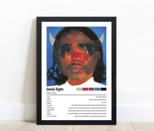 Steve Lacy | Gemini Rights | Custom Album Cover Poster Print