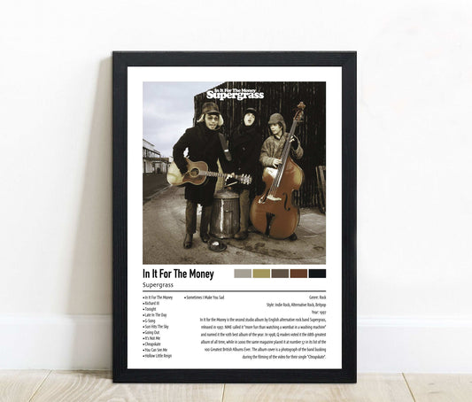Supergrass | In It For The Money | Custom Album Cover Poster Print
