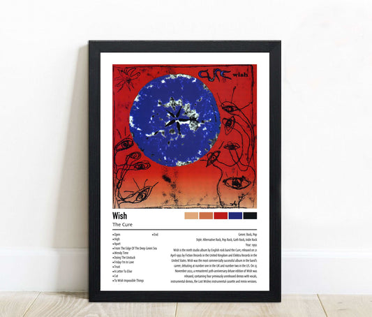 The Cure | Wish | Custom Album Cover Poster Print