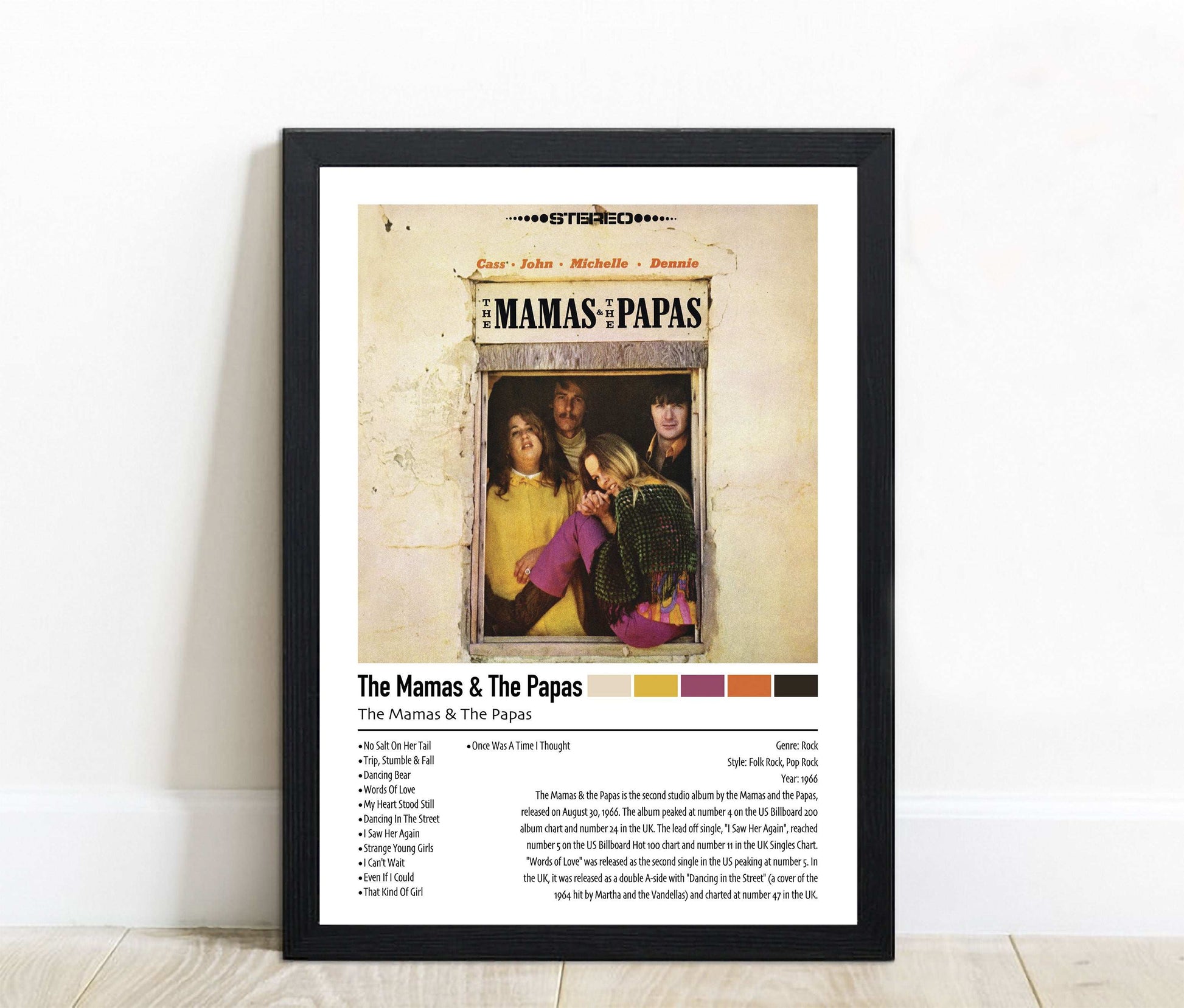 The Mamas & The Papas | The Mamas & The Papas | Custom Album Cover Poster Print