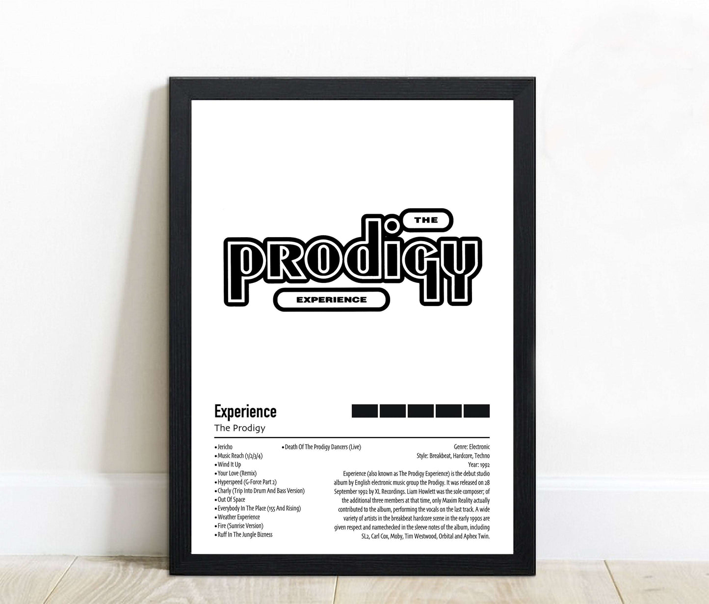 The Prodigy | Experience | Custom Album Cover Poster Print