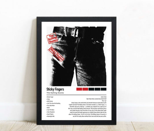 The Rolling Stones - Sticky Fingers | Custom Album Cover Poster Print