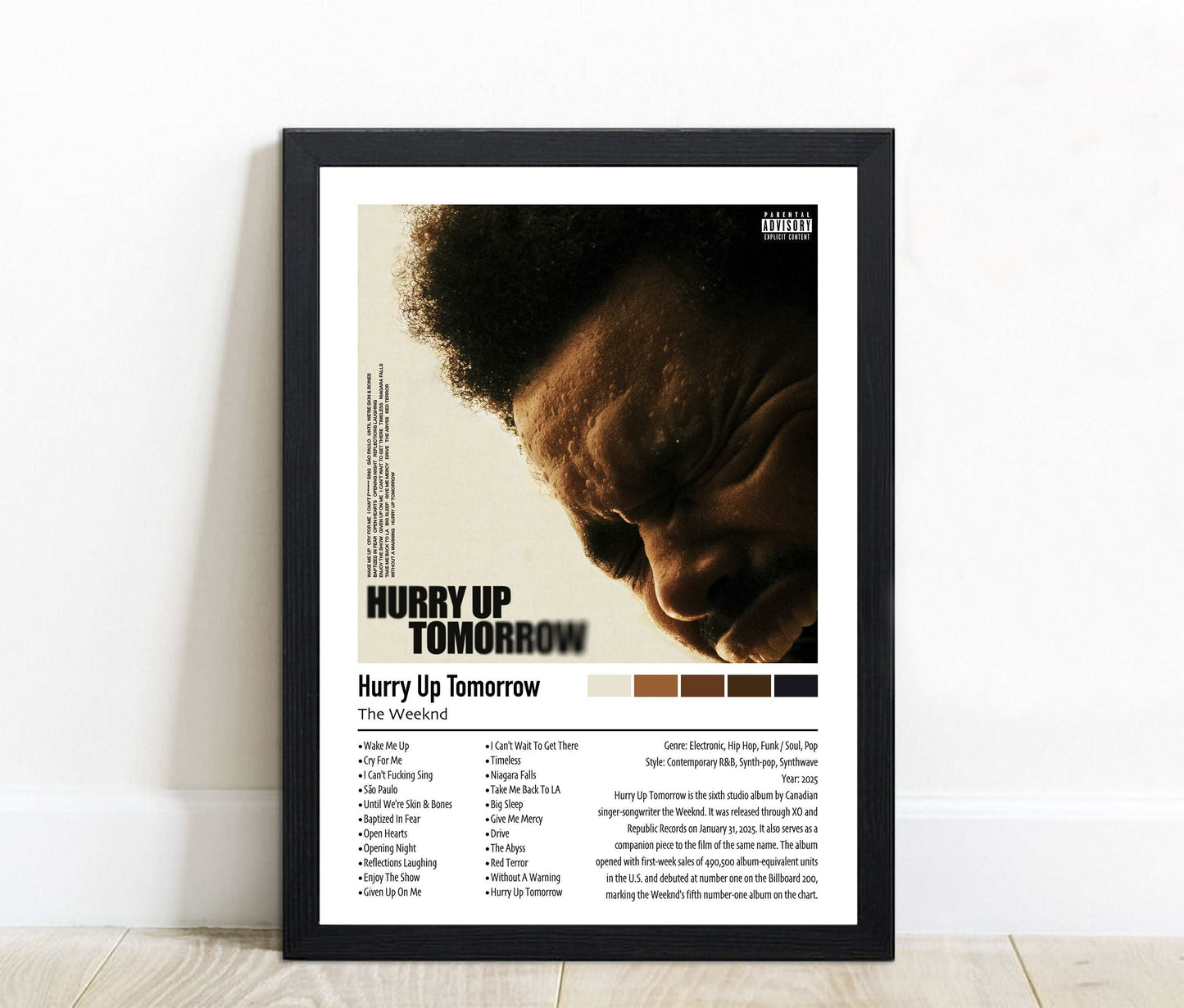 The Weeknd | Hurry Up Tomorrow | Custom Album Cover Poster Print