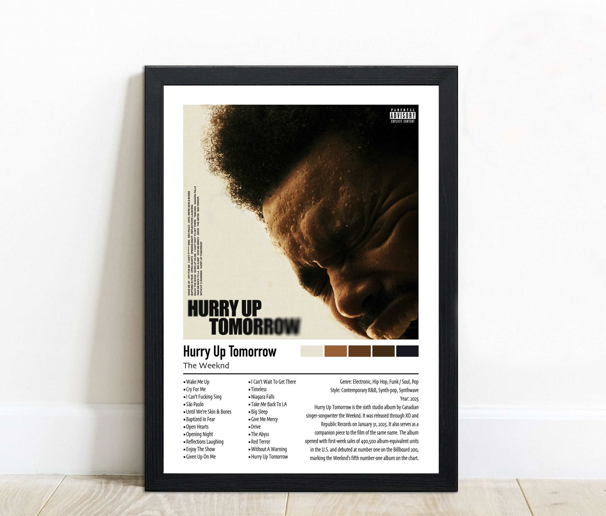 The Weeknd | Hurry Up Tomorrow | Custom Album Cover Poster Print