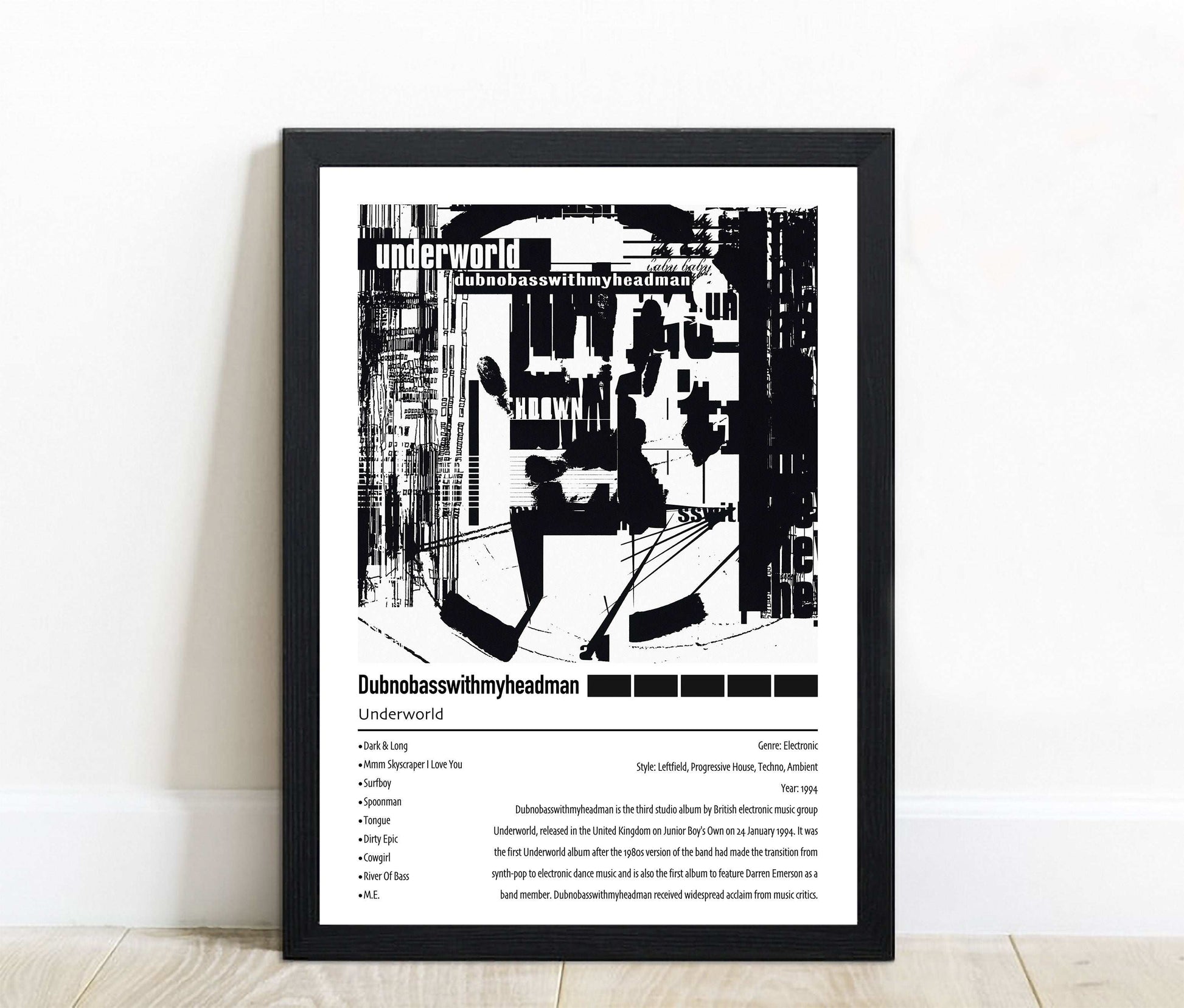 Underworld | Dubnobasswithmyheadman | Custom Album Cover Poster Print