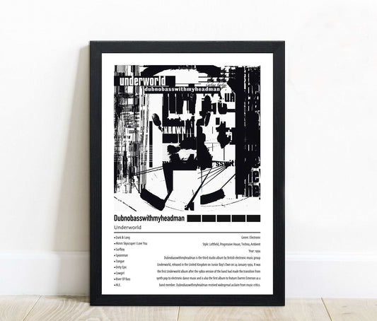 Underworld | Dubnobasswithmyheadman | Custom Album Cover Poster Print